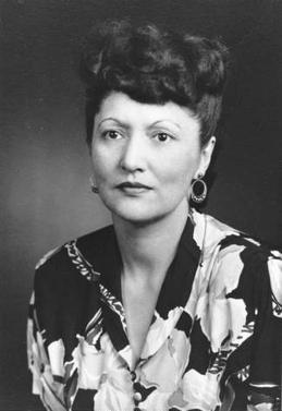 Black and white photograph of Elizabeth Peratrovich