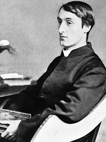 Black and white photograph of Gerard Manley Hopkins