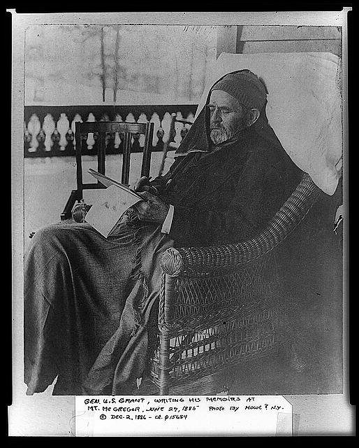 Ulysses S. Grant writing his memoirs