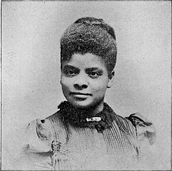 Black and white photo of Ida B. Wells