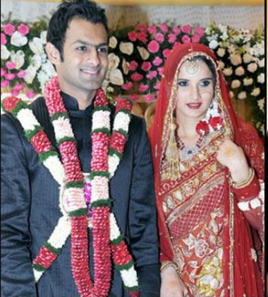 the wedding of Indian tennis player Sania Mirza and Pakistani cricketer Shoaib Malik