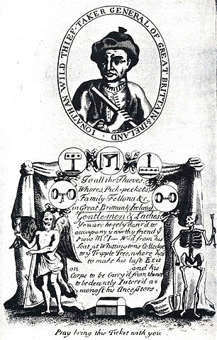 Ticket to Jonathan Wild's hanging 1725
