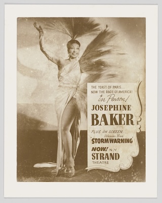 Poster of Josephine Baker advertising her performance at the Strand Theater