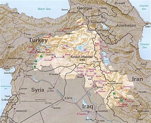 Map of Kurdistan