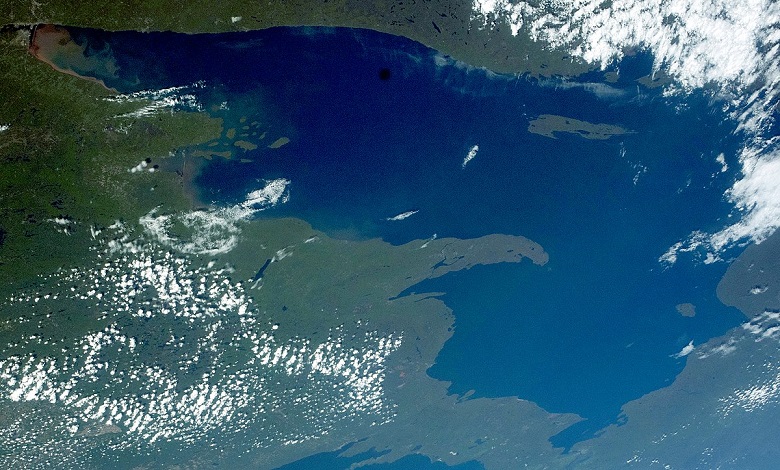 Satellite picture of Lake Superior from space