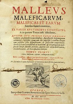 The title page of the Malleus