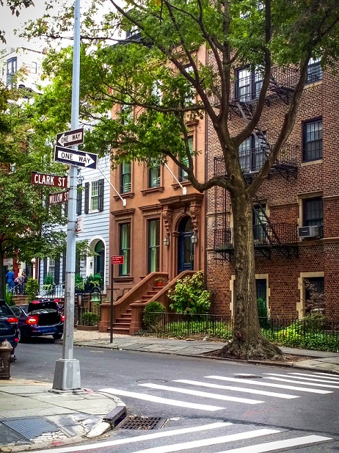 Brownstone buildings in New York City