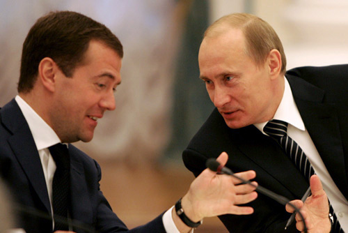 Vladimir Putin and Dmitry Medvedev