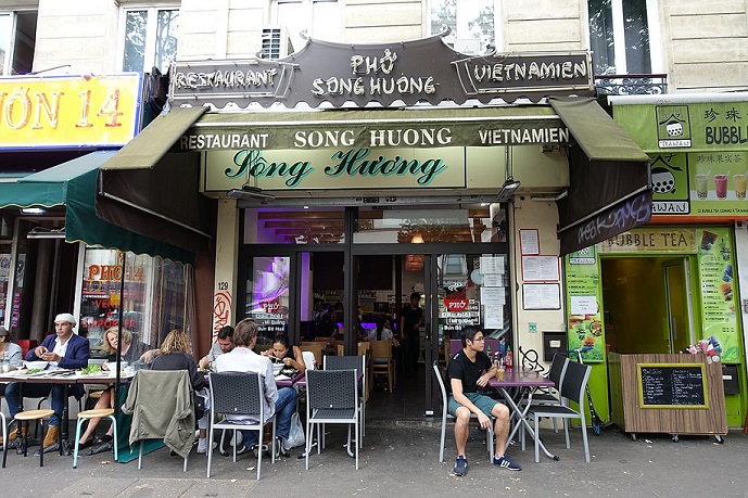 The exterior of a Vietnamese restaurant in Paris's Quartier Asiatique