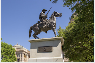 statue of Texas Ranger on horse