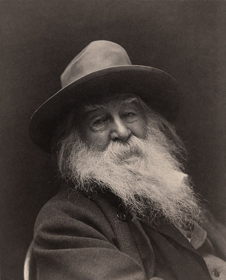 Black and white photograph of Walt Whitman