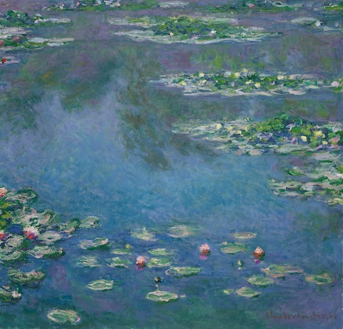 Painting of water lilies by Claude Monet