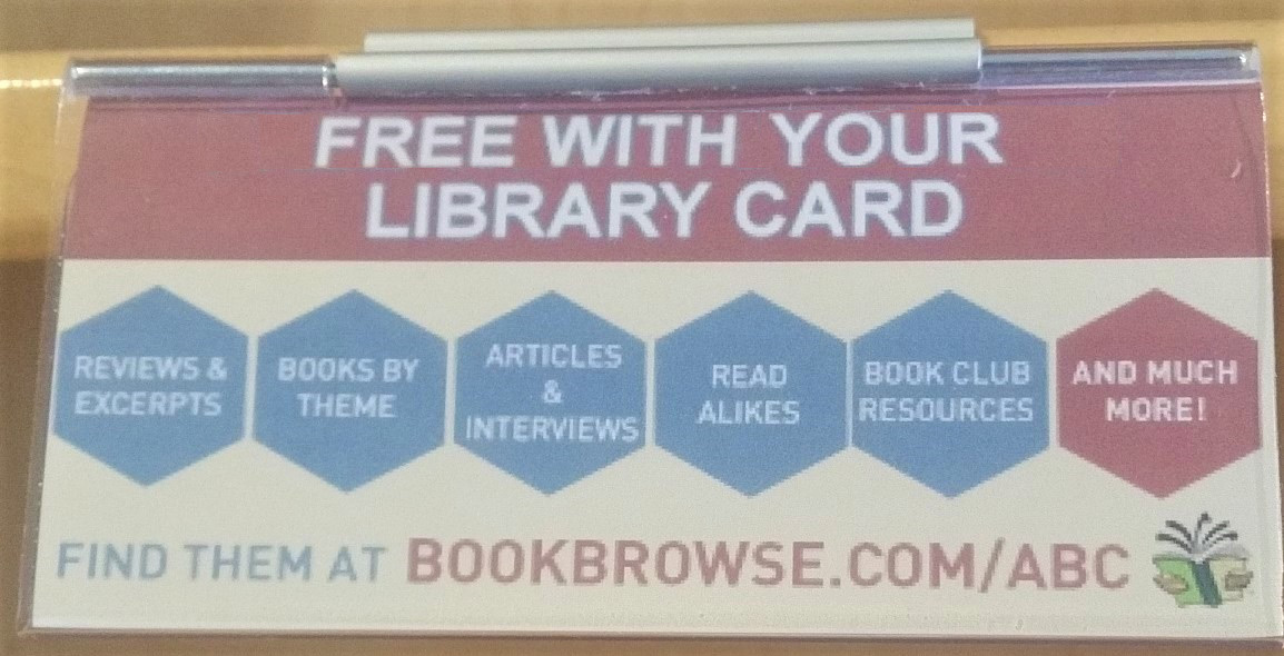BookBrowse for Libraries Shelf Talker